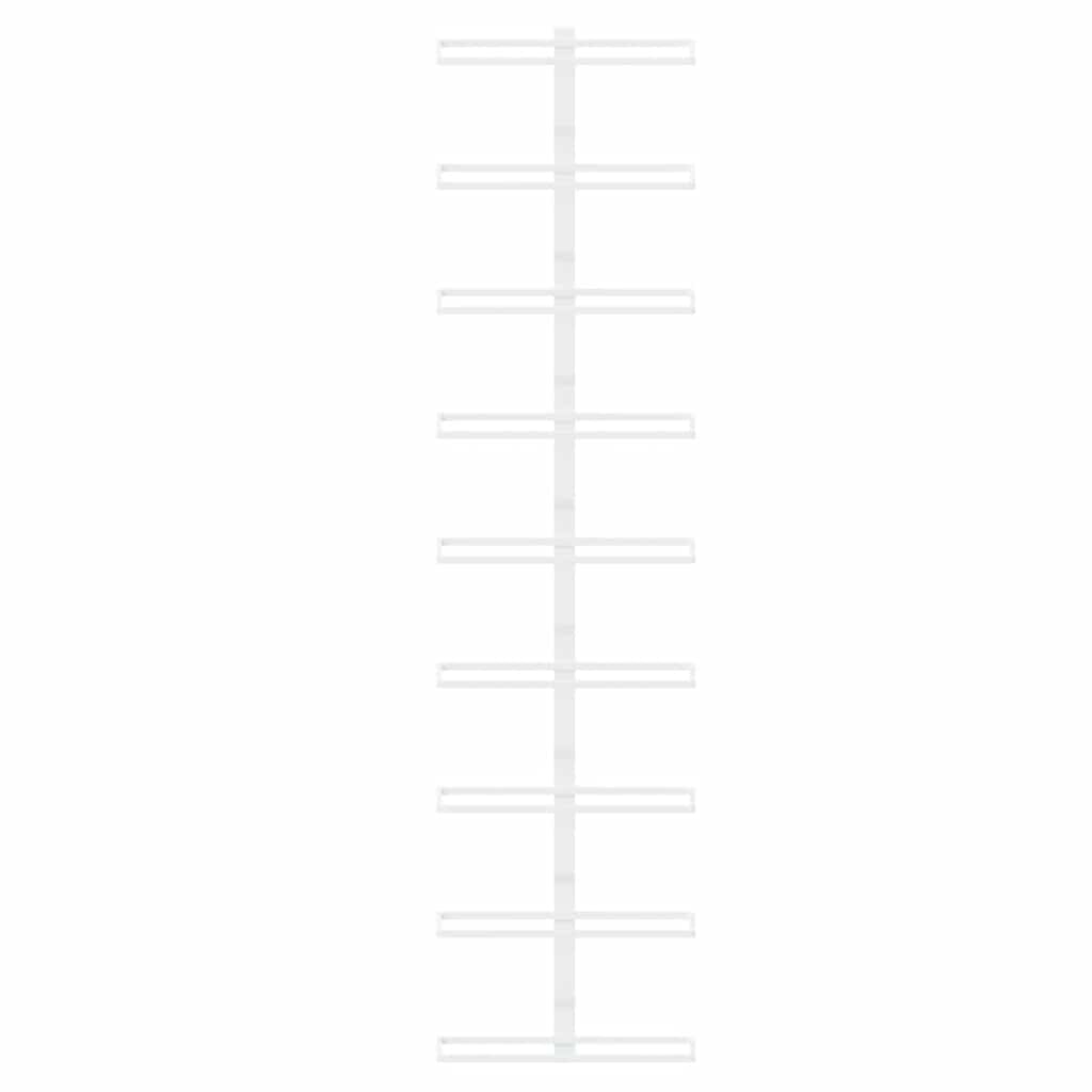 væghængte vinreoler 2 stk. til 9 flasker jern hvid