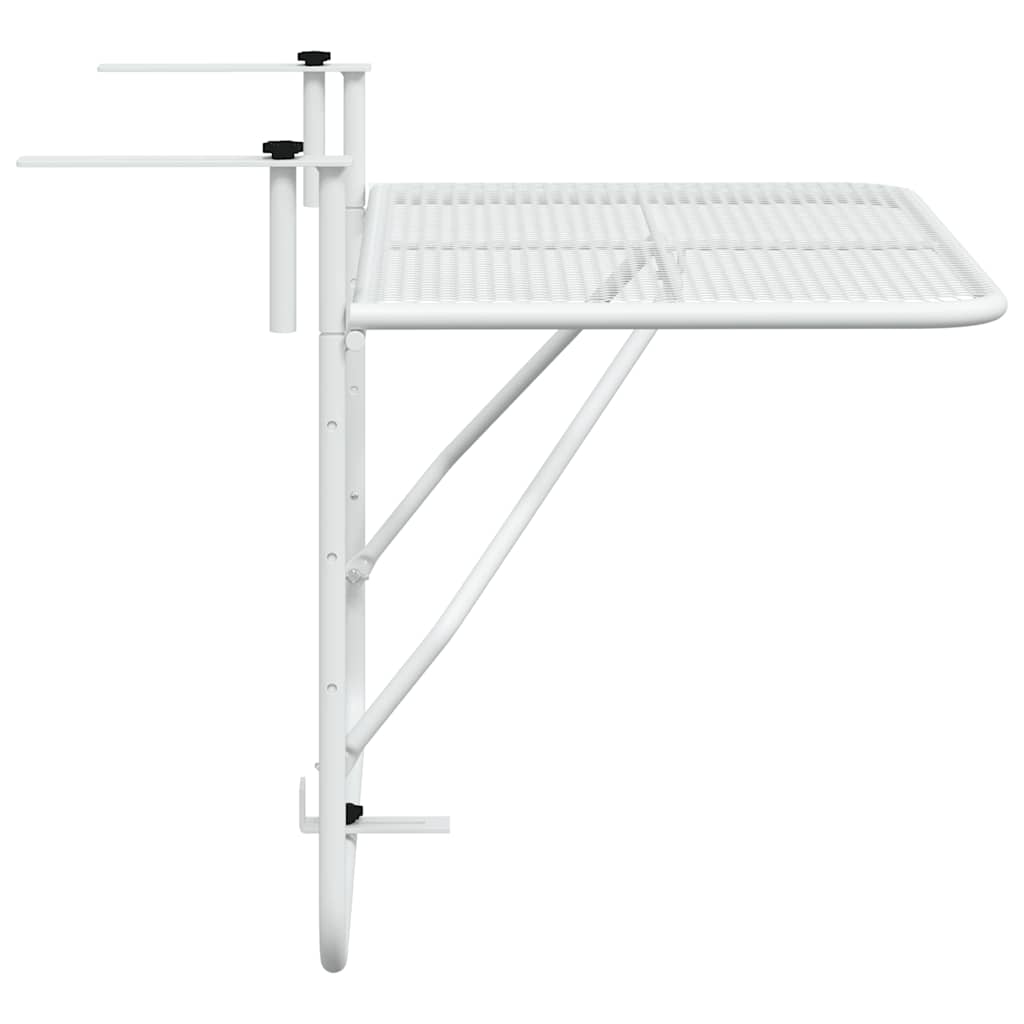 altanbord 60x40 cm stål hvid