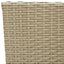spisebordssæt til haven med hynder 5 dele polyrattan beige