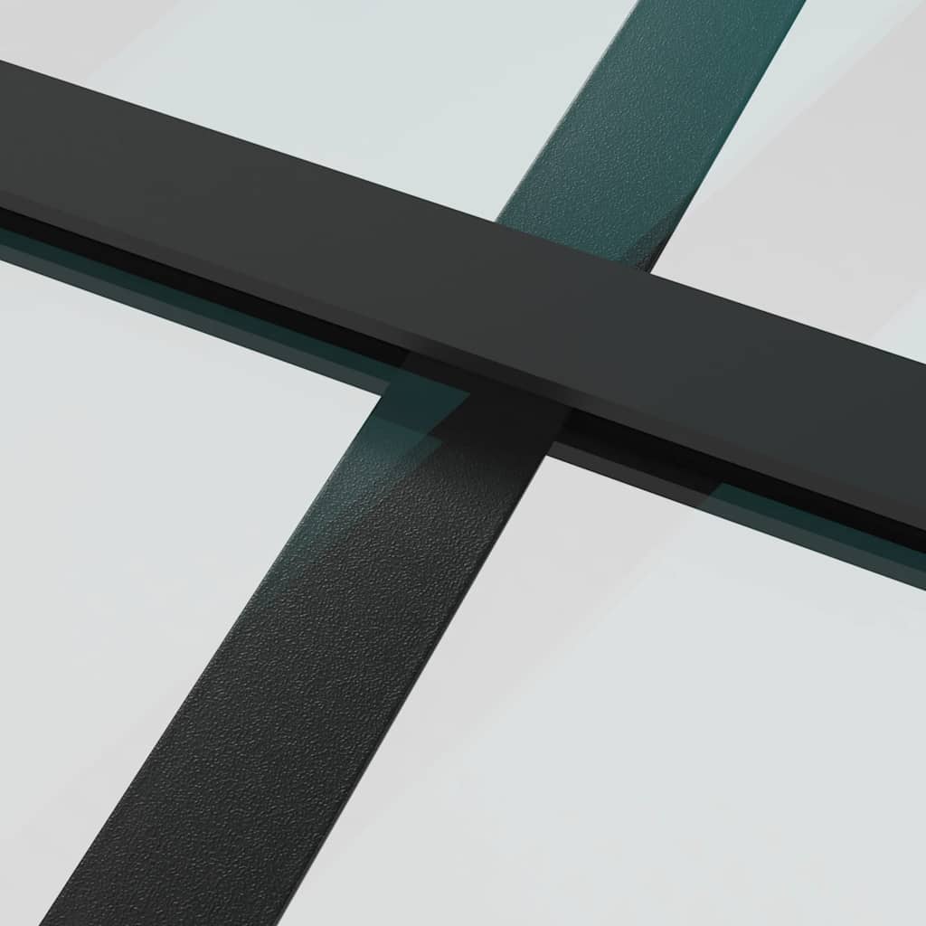 skydedør 90x205 cm hærdet matteret glas og aluminium sort
