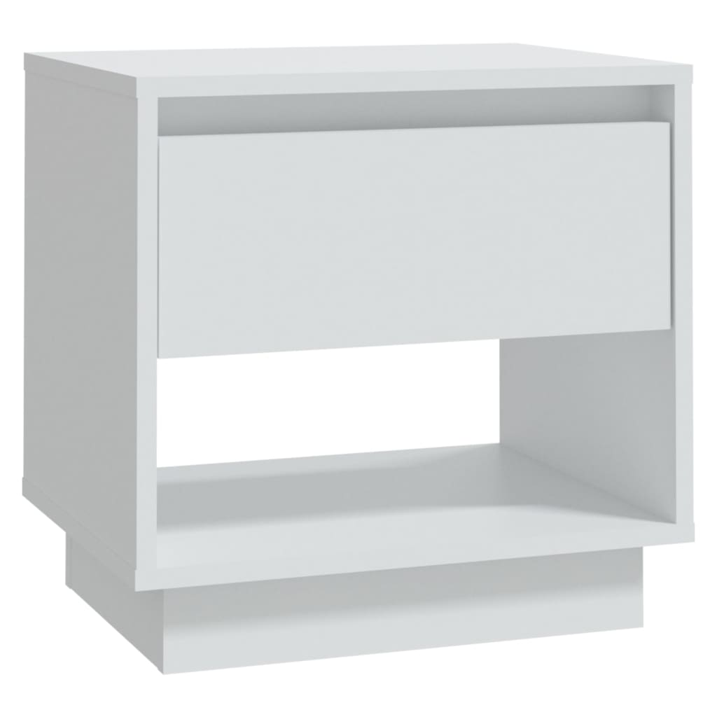 sengebord 45x34x44 cm konstrueret træ hvid