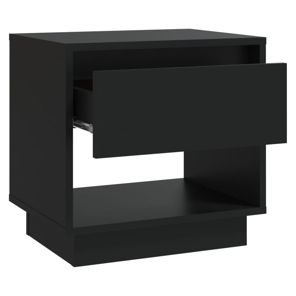 sengebord 45x34x44 cm konstrueret træ sort