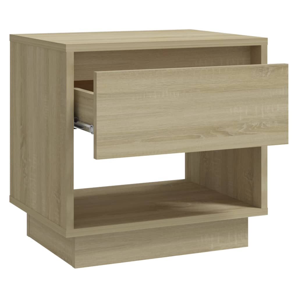 sengebord 45x34x44 cm konstrueret træ sonoma-eg