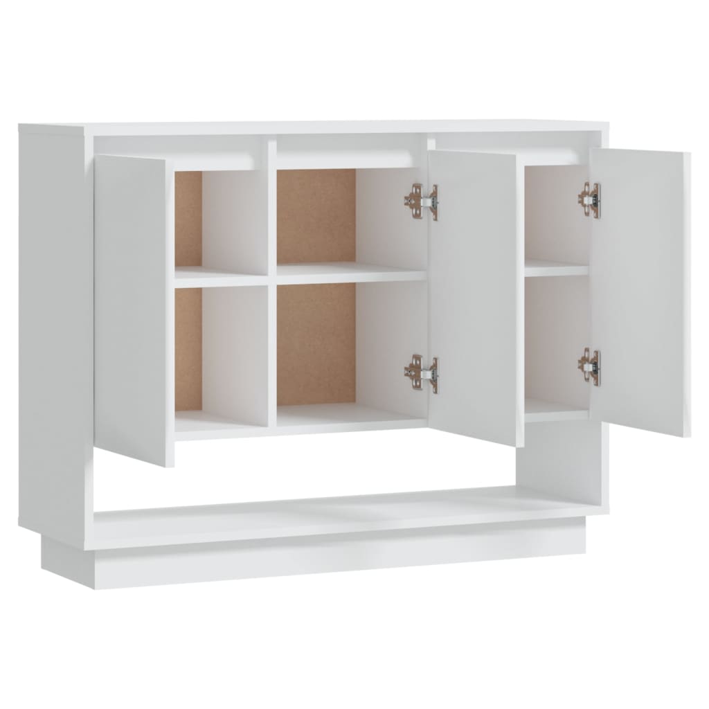 skænk 97x31x75 cm konstrueret træ hvid