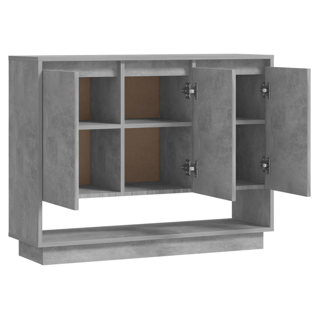 skænk 97x31x75 cm konstrueret træ betongrå