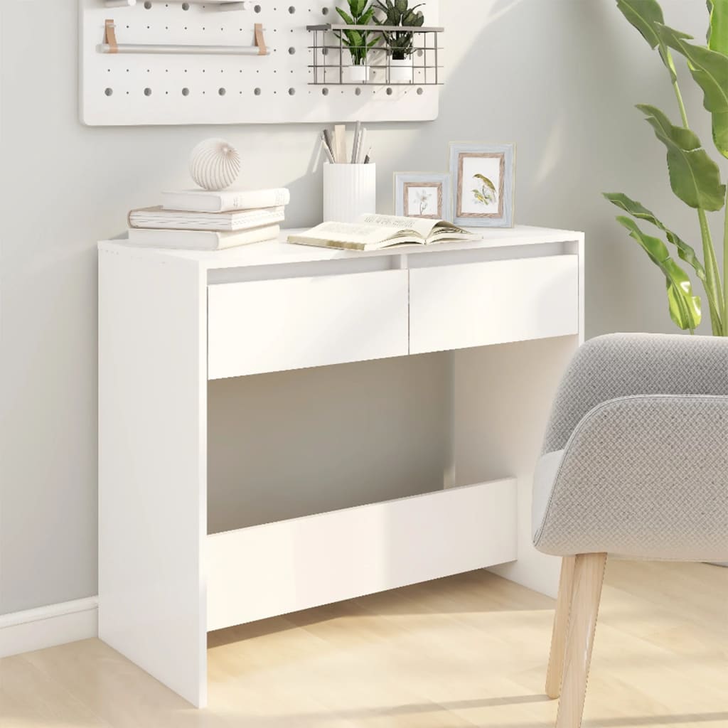 konsolbord 89x41x76,5 cm konstrueret træ hvid
