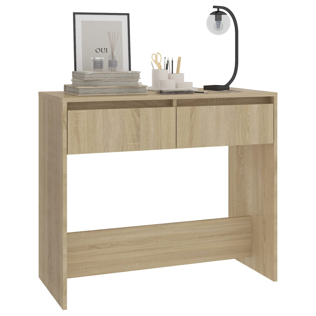 konsolbord 89x41x76,5 cm konstrueret træ sonoma-eg