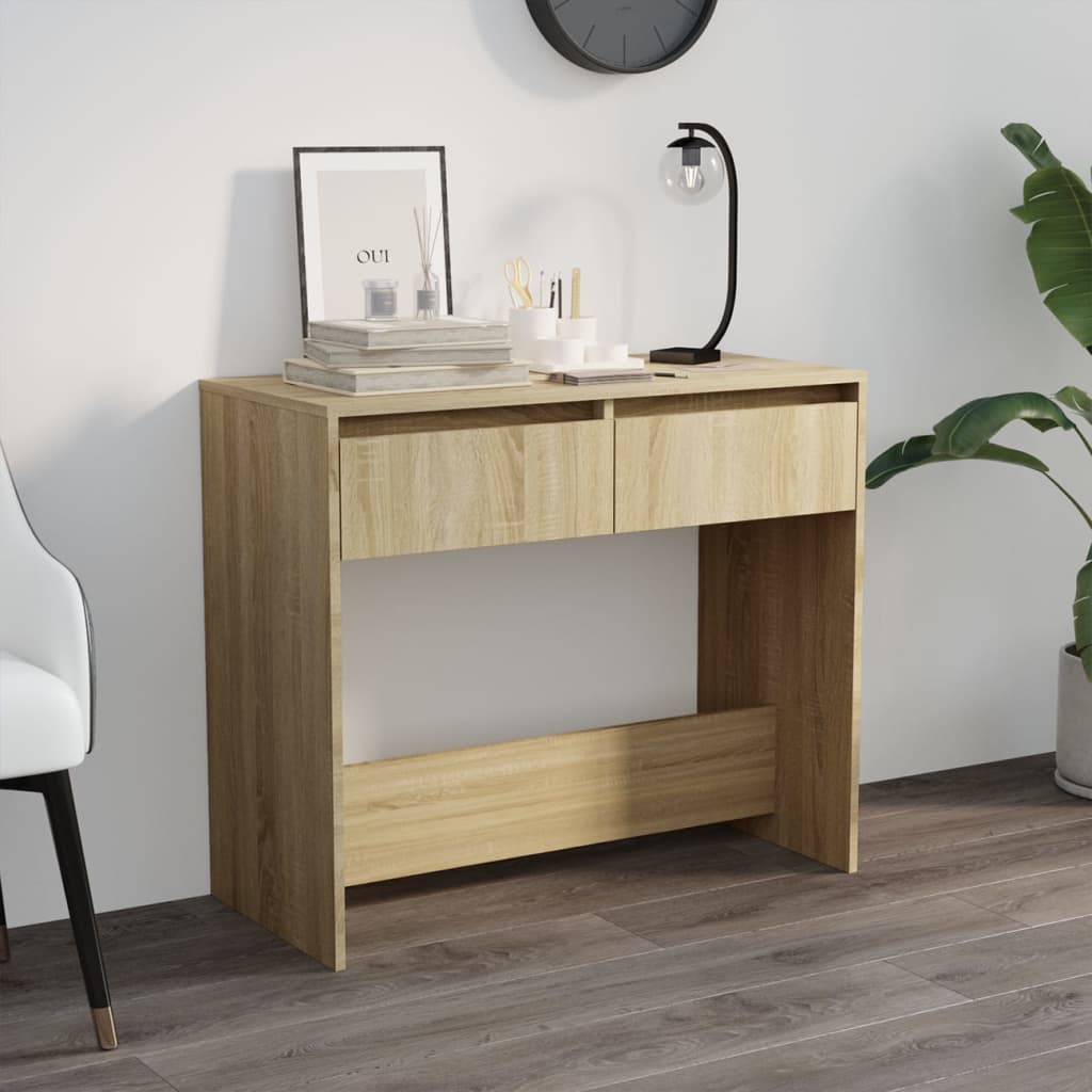 konsolbord 89x41x76,5 cm konstrueret træ sonoma-eg