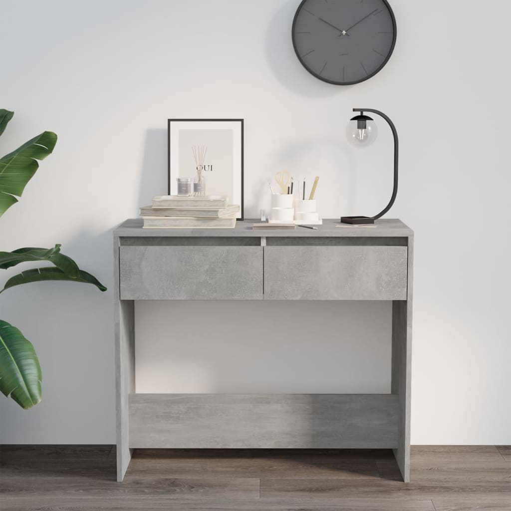 konsolbord 89x41x76,5 cm konstrueret træ betongrå