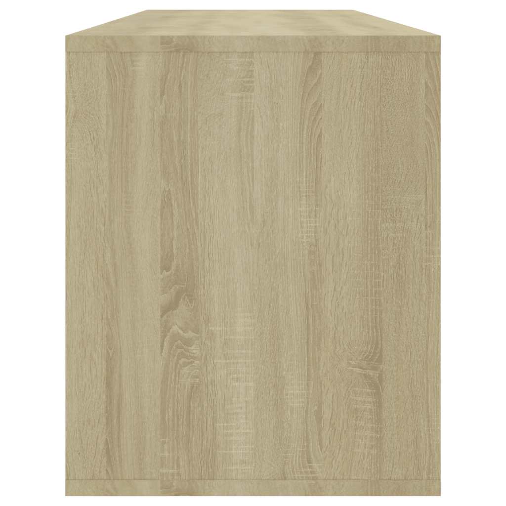 tv-bord 130x35x50 cm konstrueret træ sonoma-eg