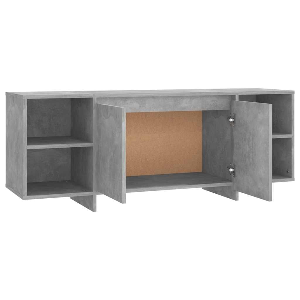 tv-bord 130x35x50 cm konstrueret træ betongrå
