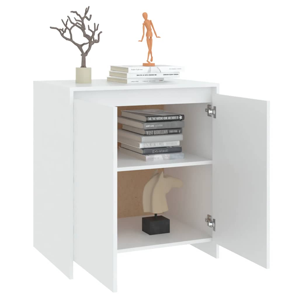 skænk 70x41x75 cm konstrueret træ hvid