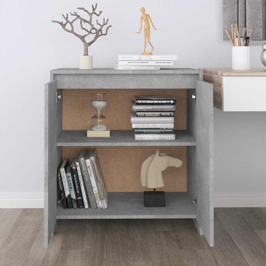 skænk 70x41x75 cm konstrueret træ betongrå