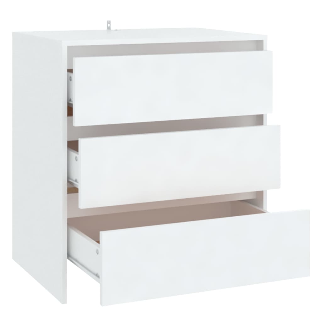 skænk 70x41x75 cm konstrueret træ hvid