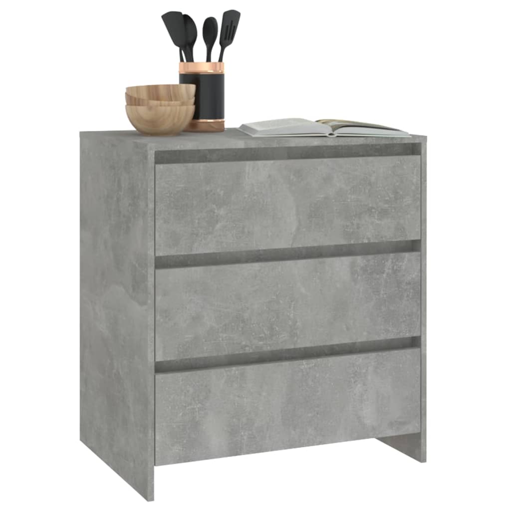 skænk 70x41x75 cm konstrueret træ betongrå