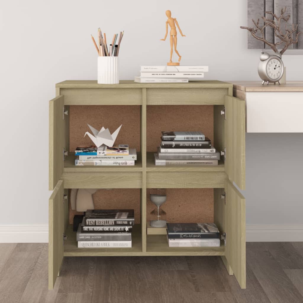 skænk 70x41x75 cm konstrueret træ sonoma-eg