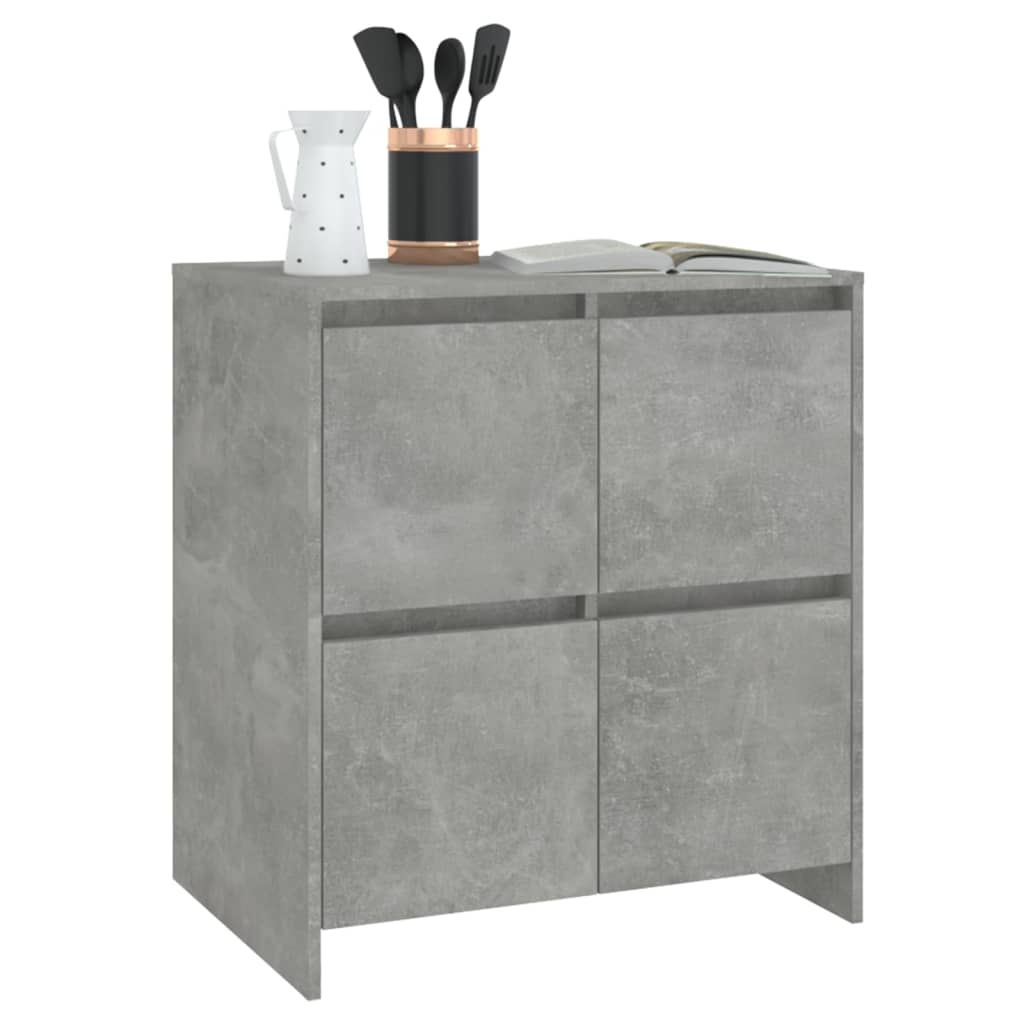 skænk 70x41x75 cm konstrueret træ betongrå