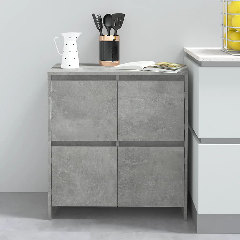 skænk 70x41x75 cm konstrueret træ betongrå