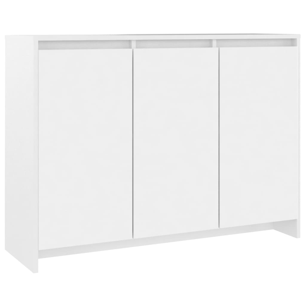 skænk 102x33x75 cm konstrueret træ hvid