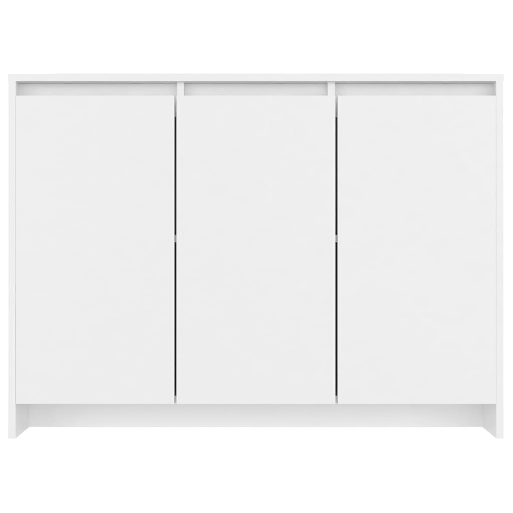 skænk 102x33x75 cm konstrueret træ hvid