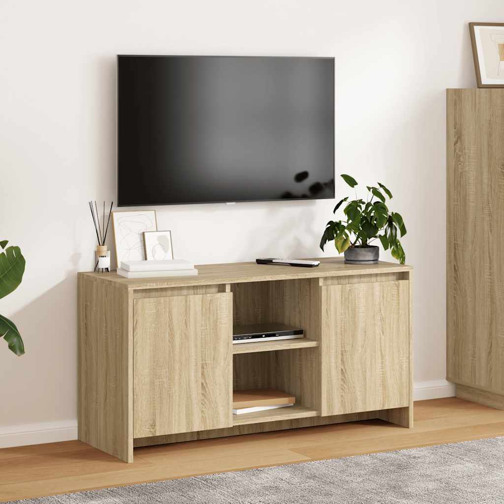tv-bord 102x37,5x52,5 cm konstrueret træ sonoma-eg