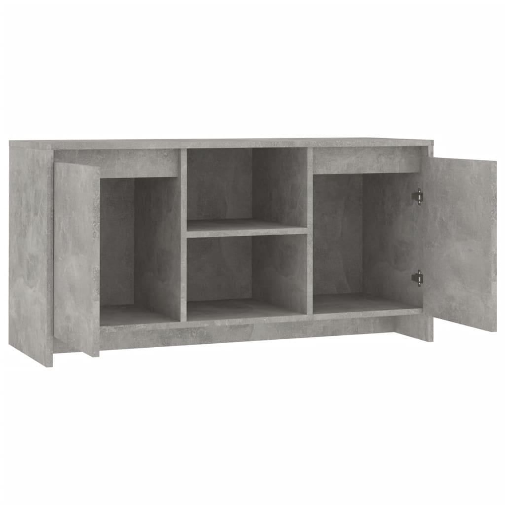 tv-bord 102x37,5x52,5 cm konstrueret træ betongrå