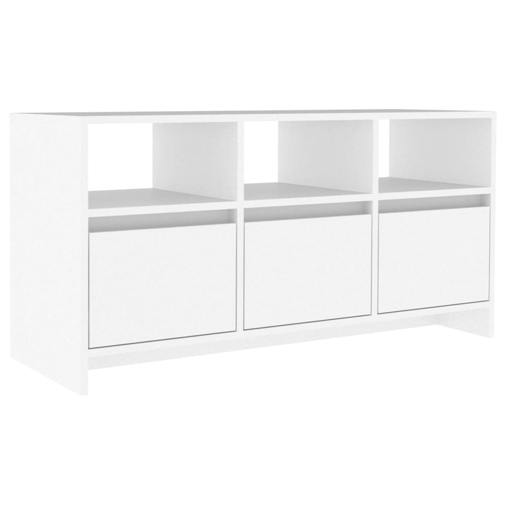 tv-bord 102x37,5x52,5 cm konstrueret træ hvid