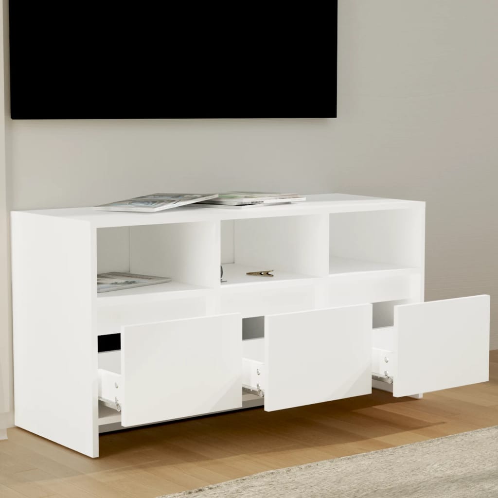 tv-bord 102x37,5x52,5 cm konstrueret træ hvid