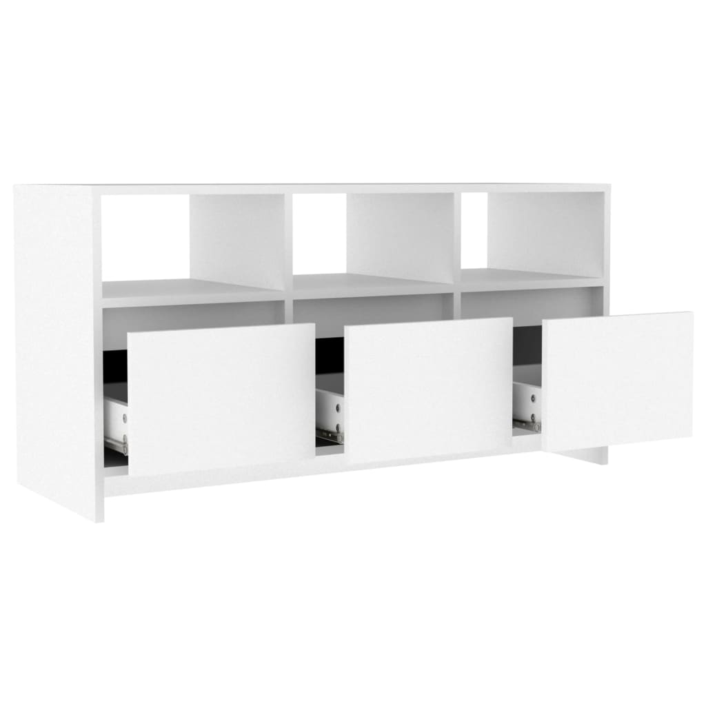 tv-bord 102x37,5x52,5 cm konstrueret træ hvid