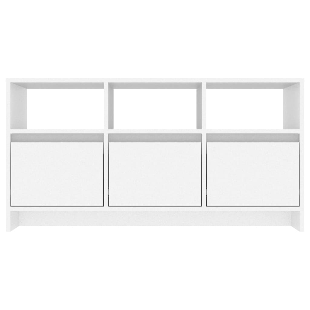 tv-bord 102x37,5x52,5 cm konstrueret træ hvid