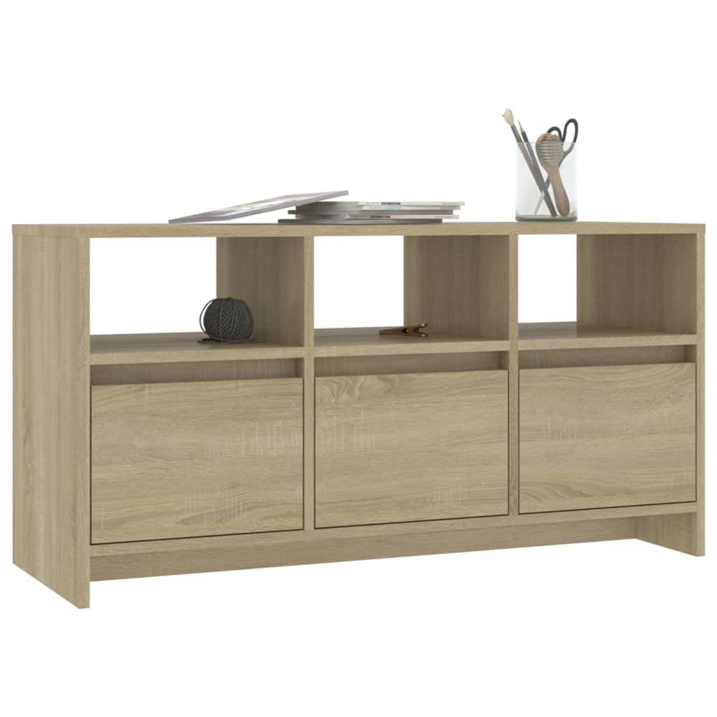 tv-bord 102x37,5x52,5 cm konstrueret træ sonoma-eg