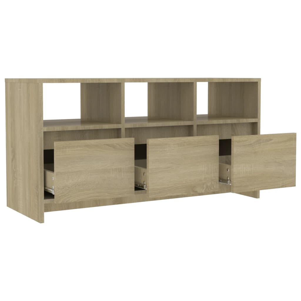 tv-bord 102x37,5x52,5 cm konstrueret træ sonoma-eg