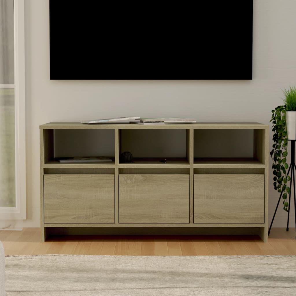 tv-bord 102x37,5x52,5 cm konstrueret træ sonoma-eg