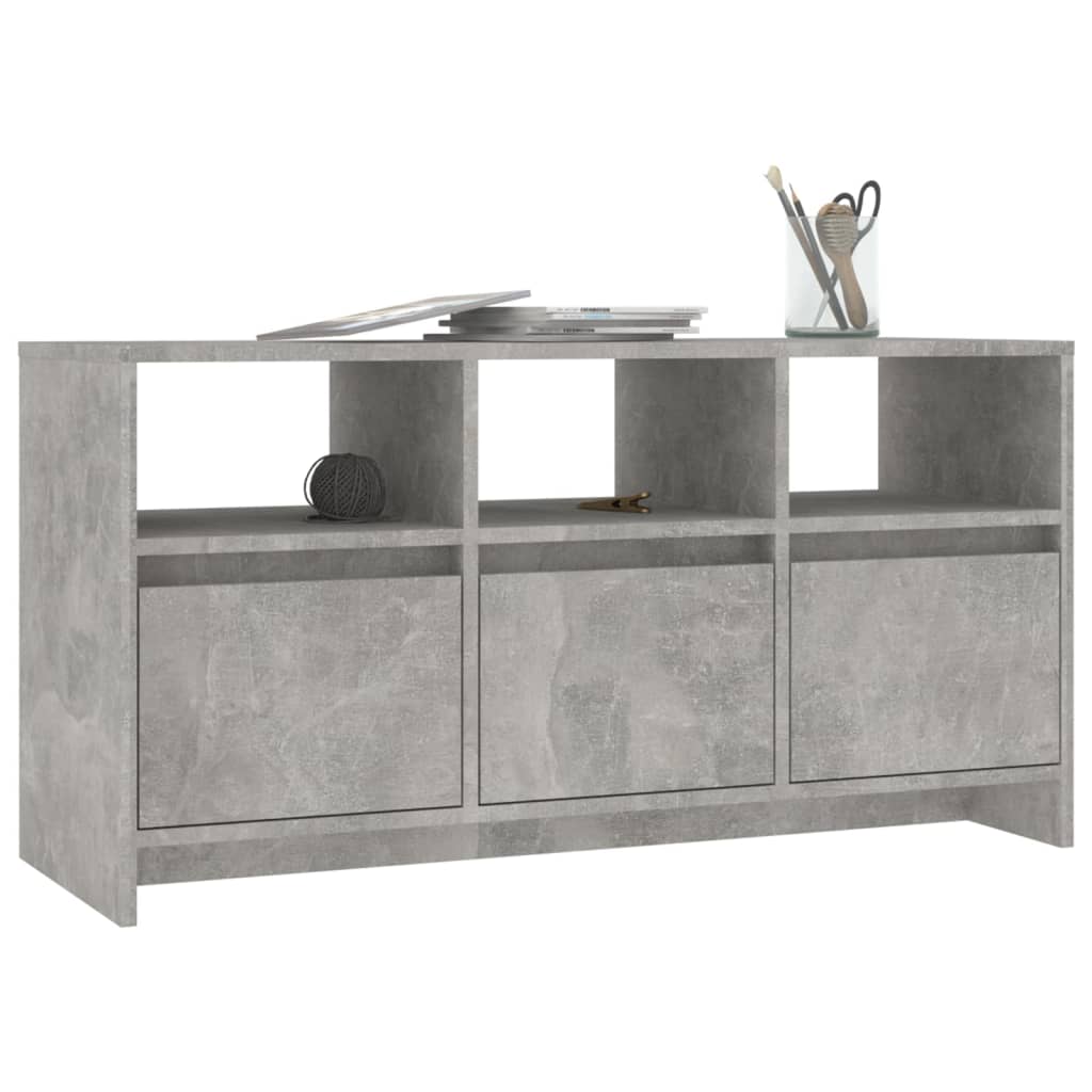 tv-bord 102x37,5x52,5 cm konstrueret træ betongrå