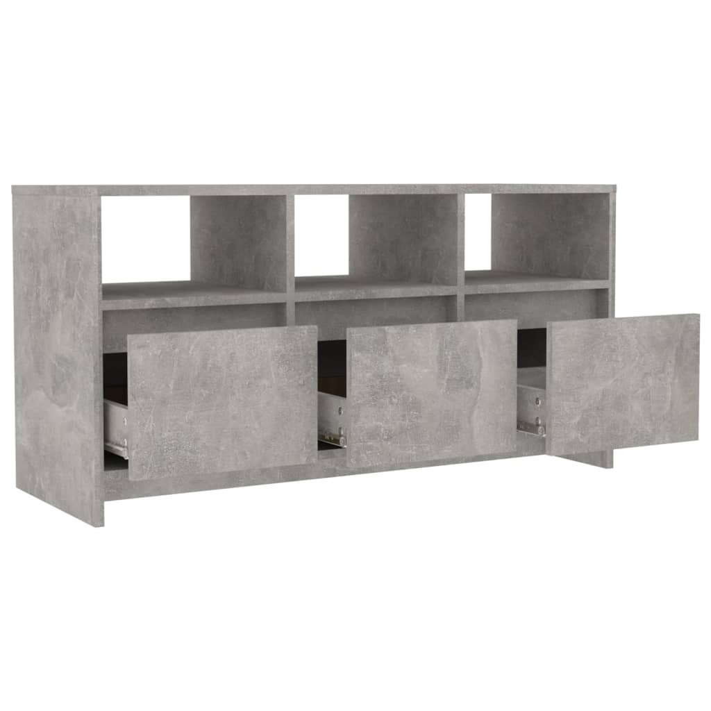 tv-bord 102x37,5x52,5 cm konstrueret træ betongrå