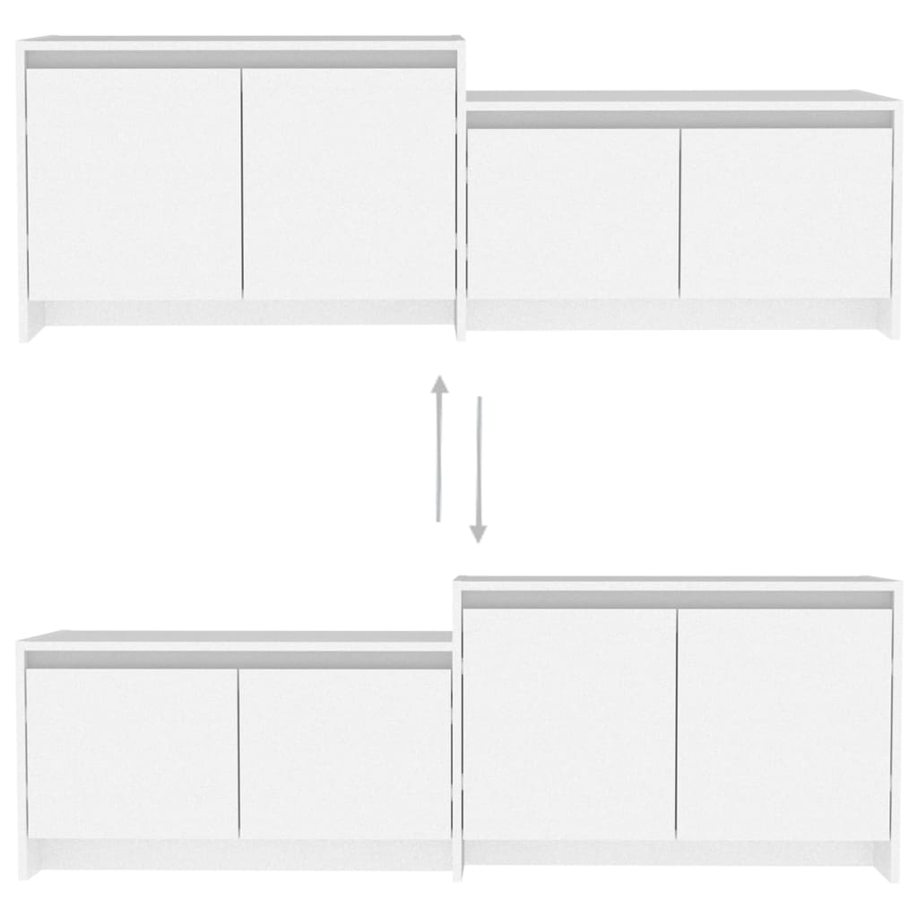 tv-bord 146,5x35x50 cm konstrueret træ hvid