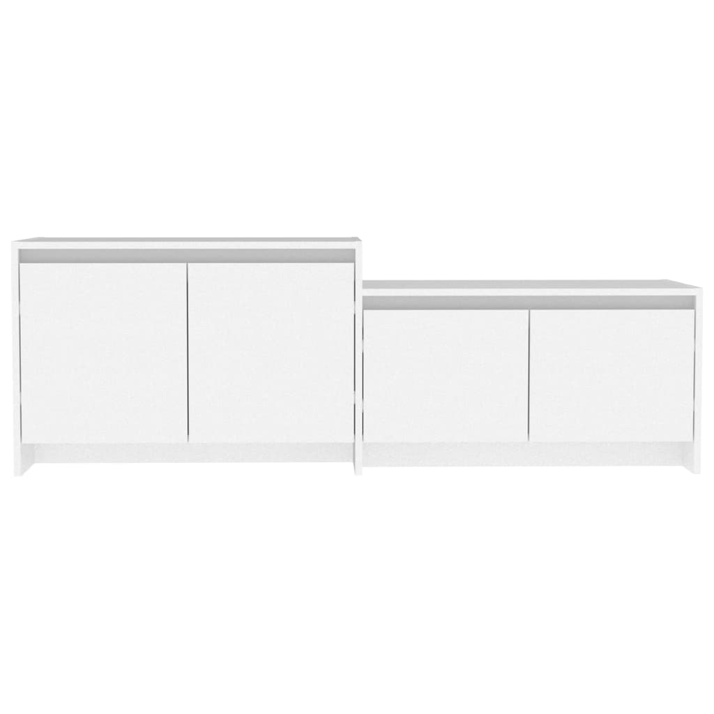 tv-bord 146,5x35x50 cm konstrueret træ hvid