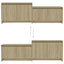tv-bord 146,5x35x50 cm konstrueret træ sonoma-eg