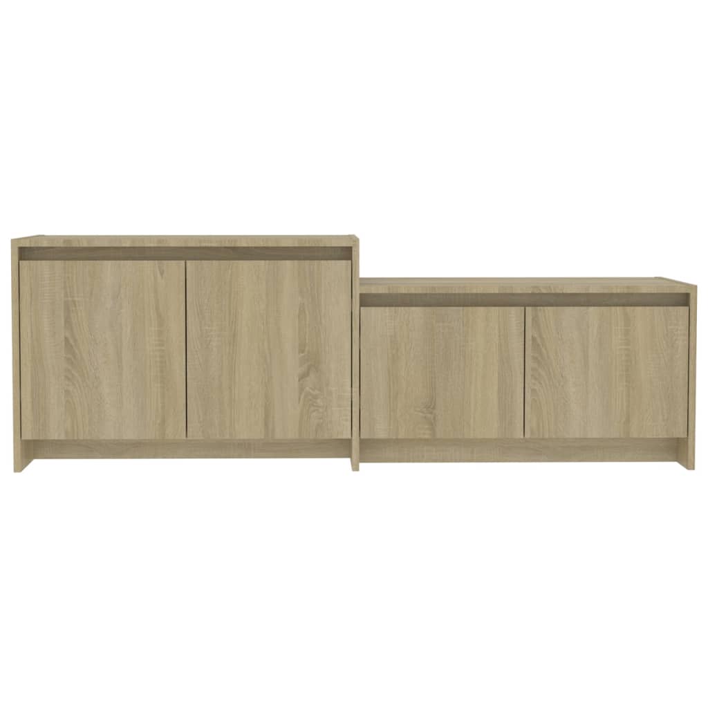 tv-bord 146,5x35x50 cm konstrueret træ sonoma-eg