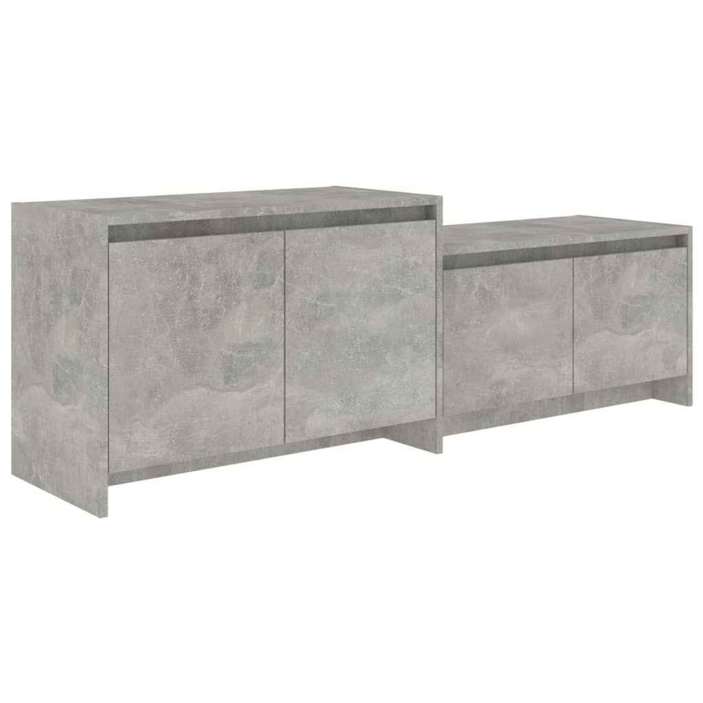 tv-bord 146,5x35x50 cm konstrueret træ betongrå