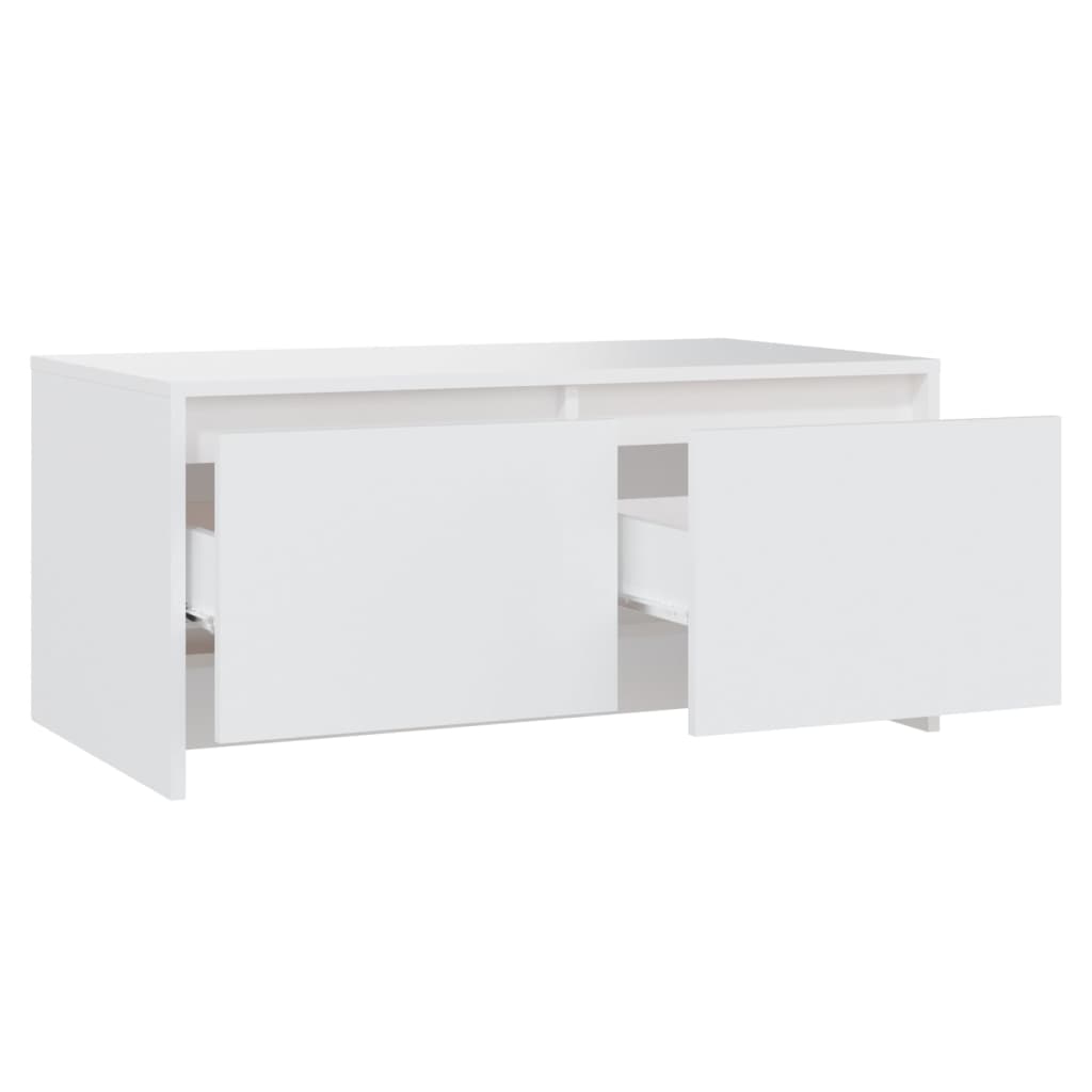 sofabord 90x50x41,5 cm konstrueret træ hvid