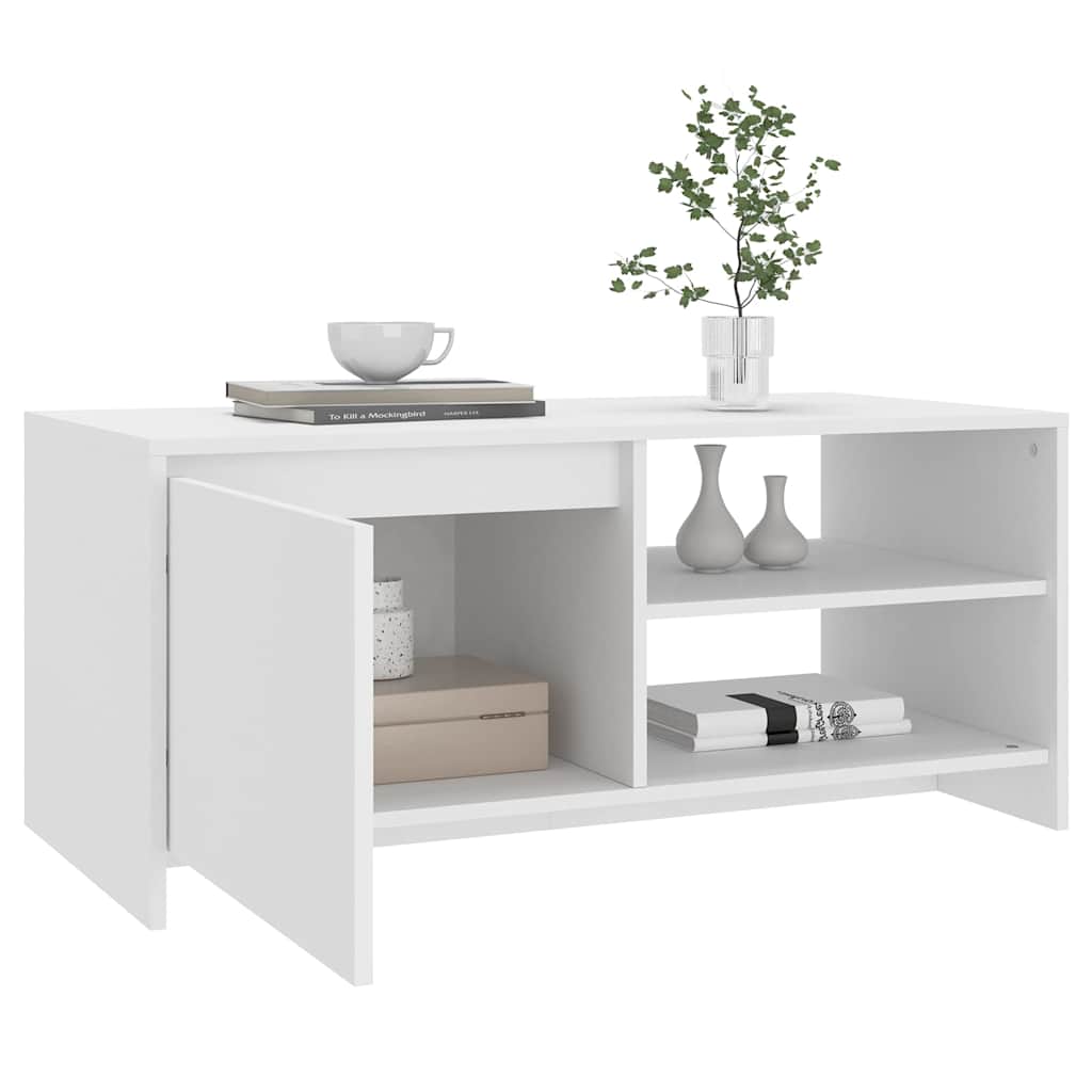 sofabord 102x50x45 cm konstrueret træ hvid