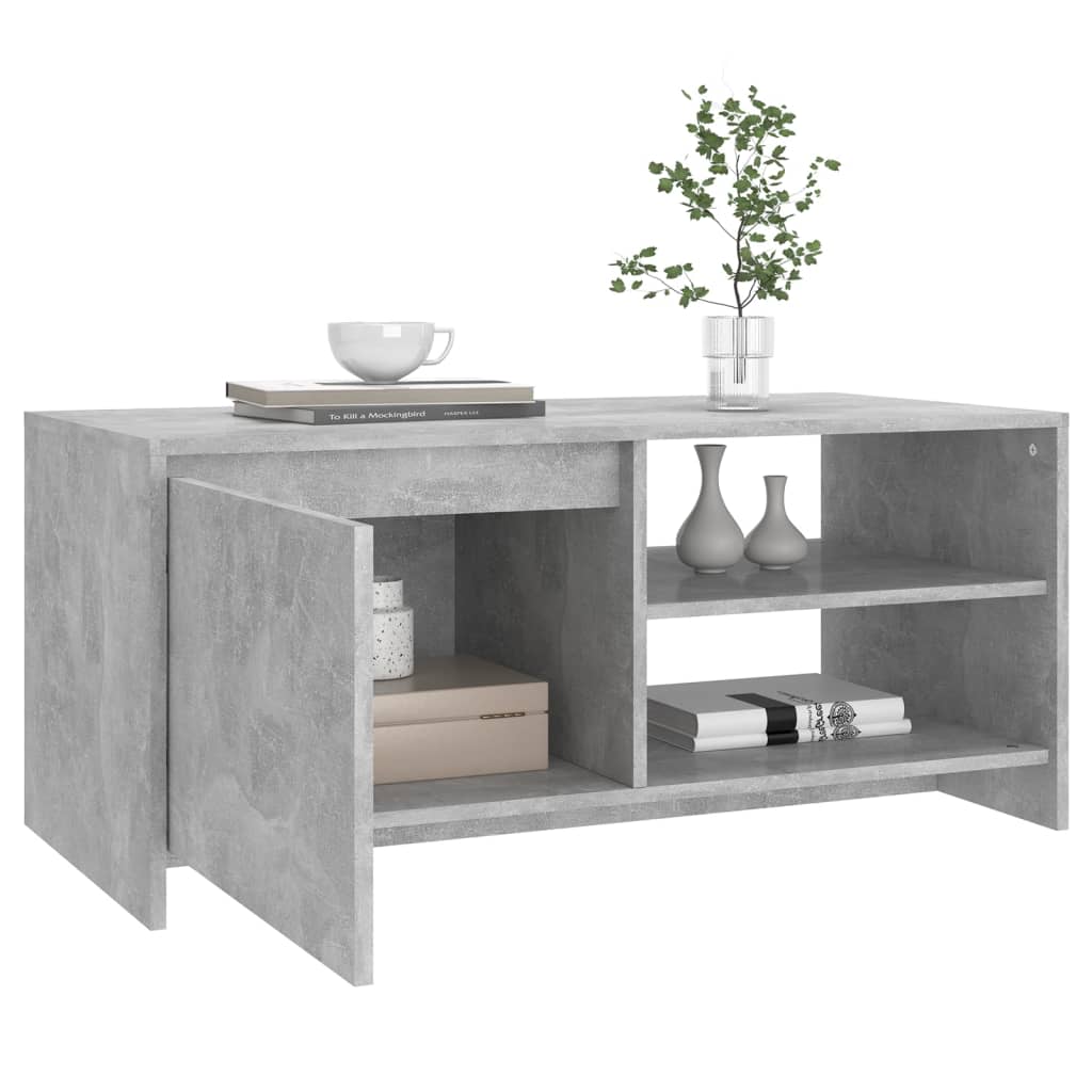 sofabord 102x50x45 cm konstrueret træ betongrå