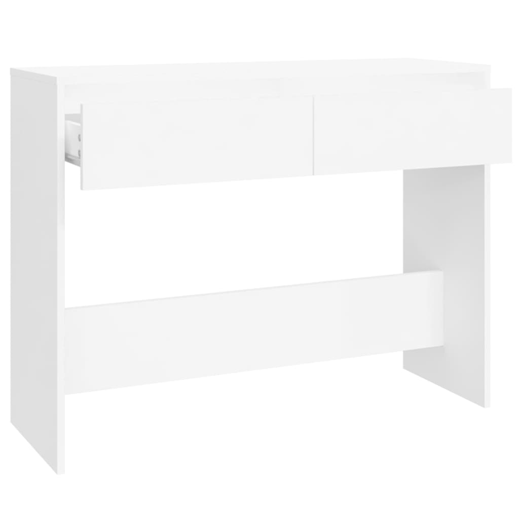konsolbord 100x35x76,5 cm konstrueret træ hvid