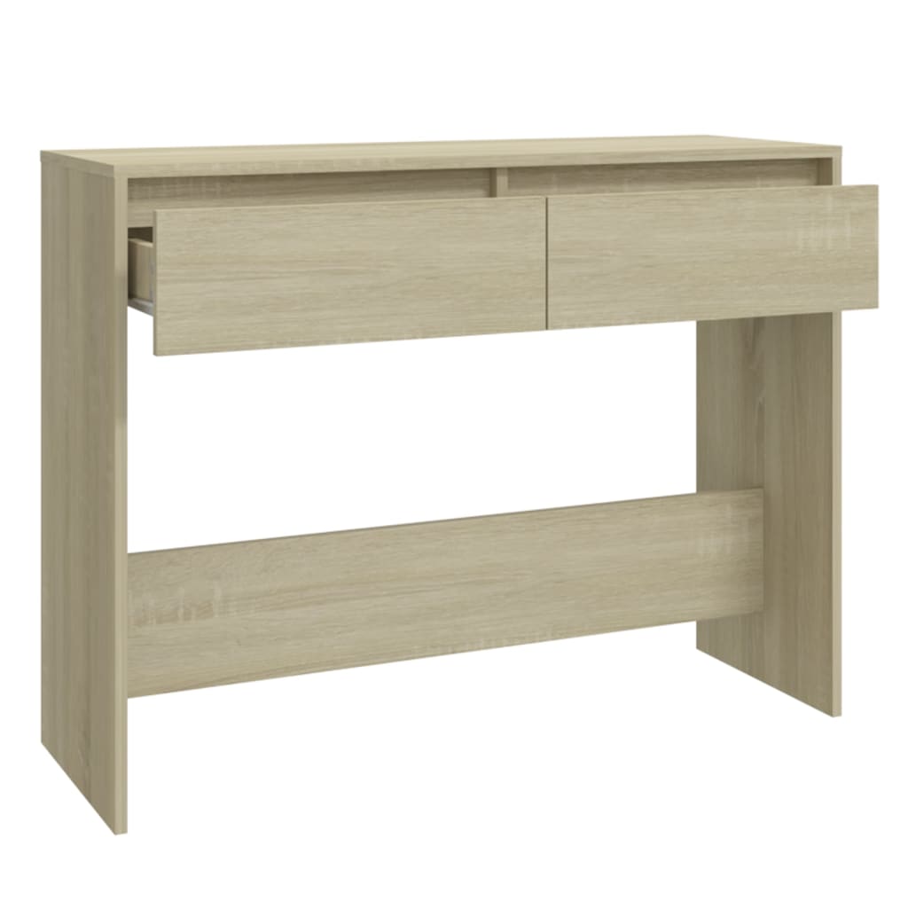 konsolbord 100x35x76,5 cm konstrueret træ sonoma-eg