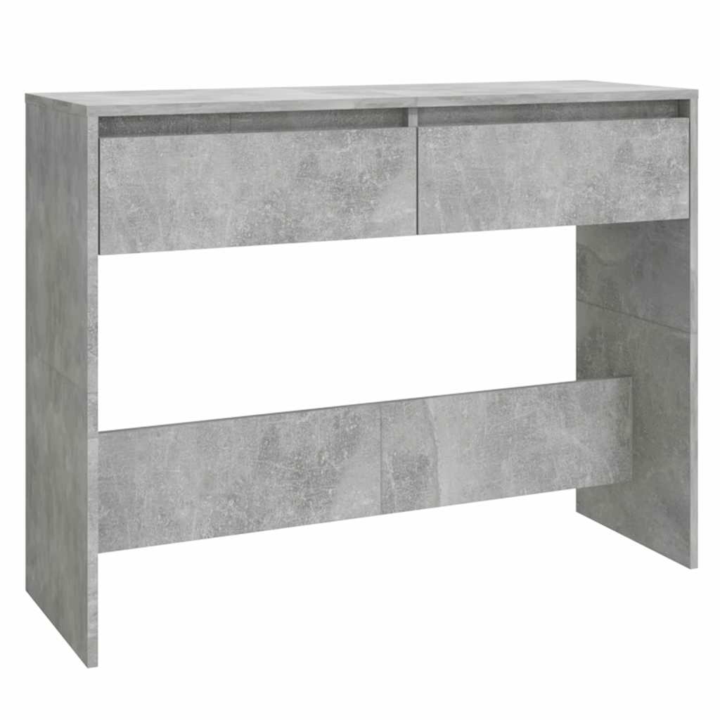 konsolbord 100x35x76,5 cm konstrueret træ betongrå