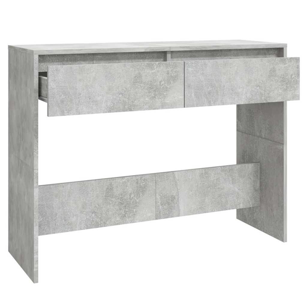 konsolbord 100x35x76,5 cm konstrueret træ betongrå