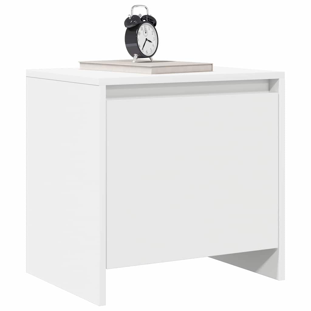 sengebord 45x34x44,5 cm konstrueret træ hvid