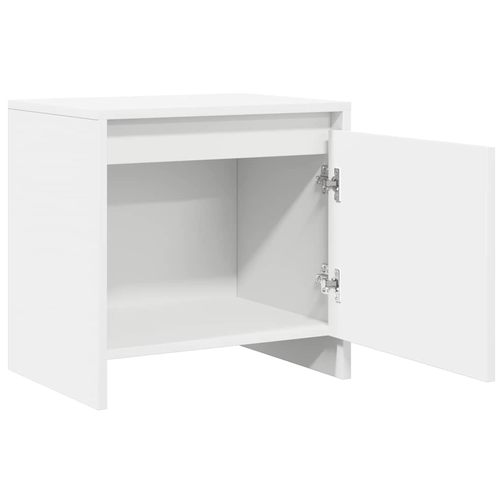 sengebord 45x34x44,5 cm konstrueret træ hvid