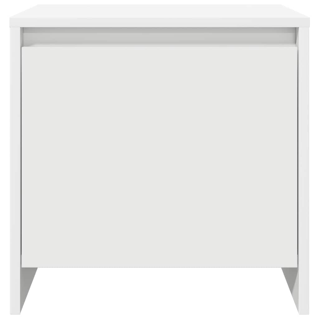 sengebord 45x34x44,5 cm konstrueret træ hvid